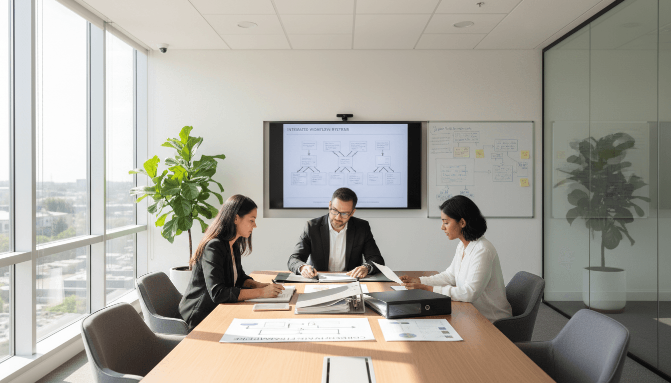 Equipe Mentorisk em reunião de planejamento estratégico